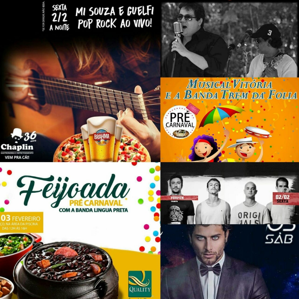 Agenda da balada tem pré-carnaval, rock, pop rock, sertanejo, samba e muito mais