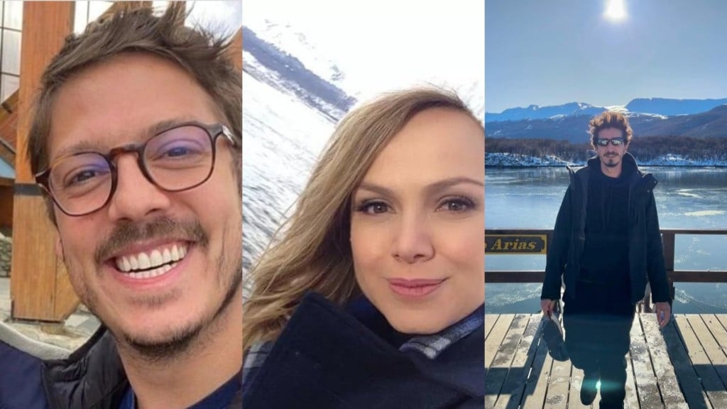 Reprodução/Instagram – 05.10.2023 Fábio Porchat, Eliana e Johnny Massaro em Ushuaia