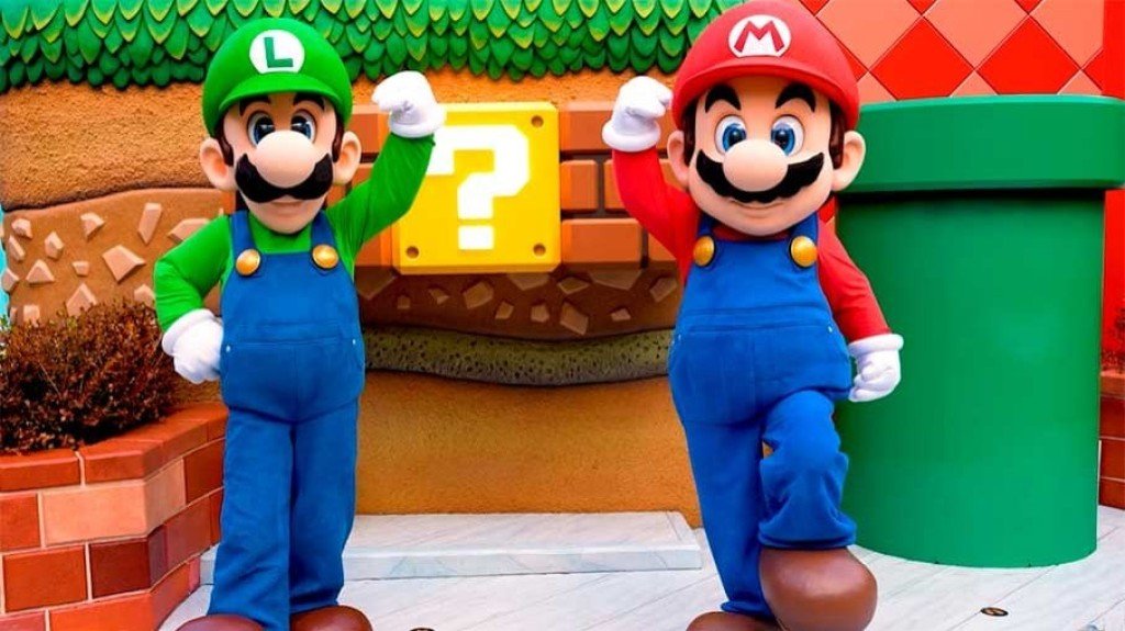 Café e loja enriquecem experiências em área temática do Mario Bros