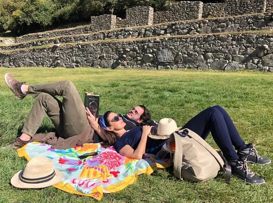 Fátima Bernardes e Túlio Gadelha em Macchu Picchu, no Peru