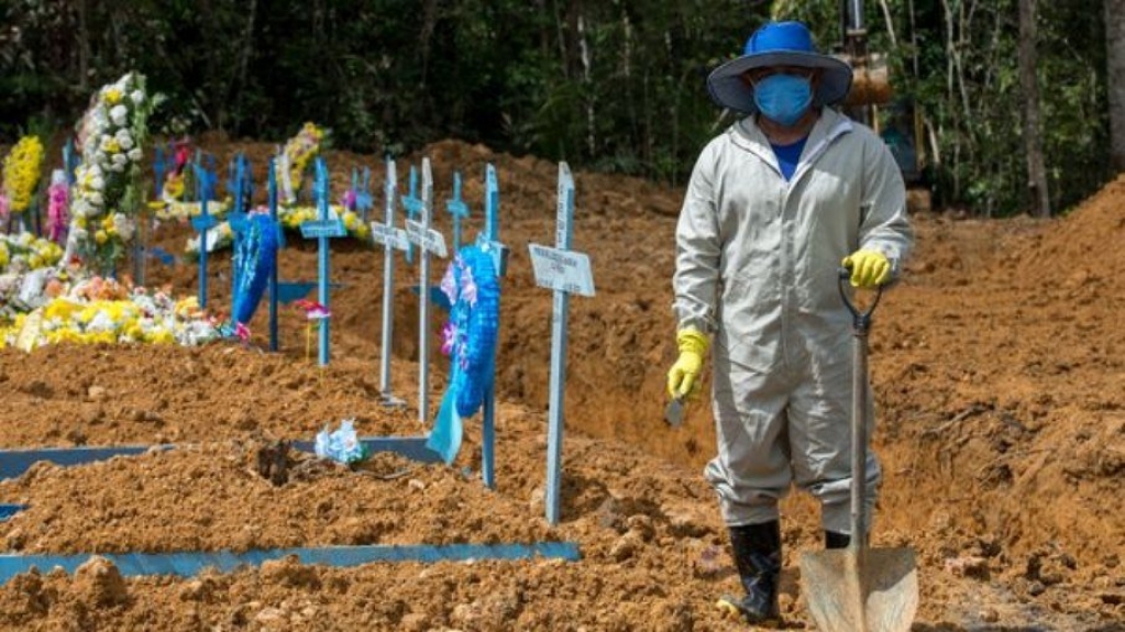 Brasil tem 966 mortes nesta sexta; média móvel mantém queda