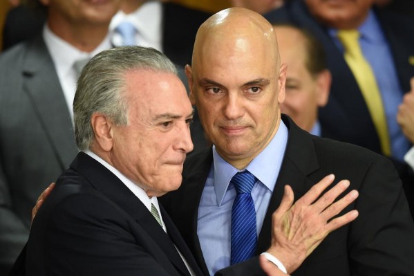 Presidente Michel Temer e o ministro da Justiça, Alexandre Moraes – reprodução