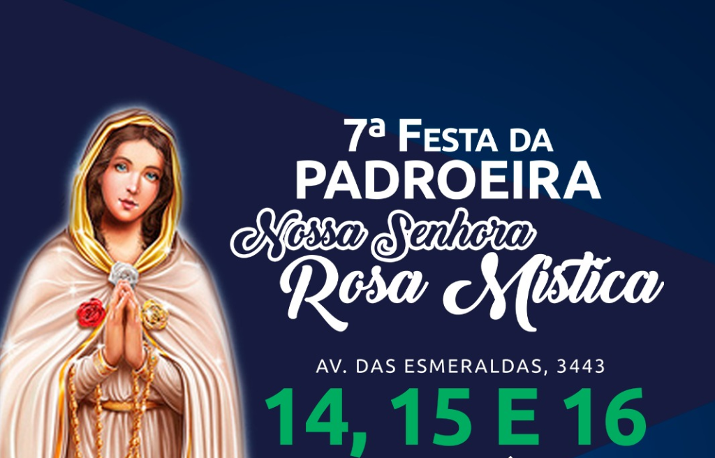 Paróquia faz três dias de festa para Nossa Senhora da Rosa Mística