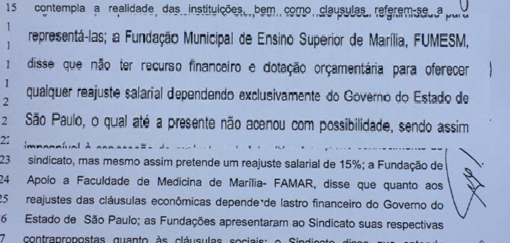 Campanha salarial na Famema emperra à espera de repasse do Estado