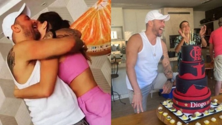 Diogo Nogueira celebra 41 anos com Paolla Oliveira e Zeca Pagodinho