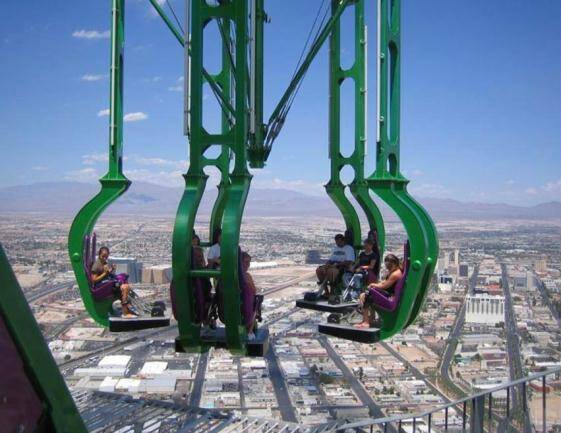 Torre do hotel Stratosphere: brinquedo alucinante para quem gosta de altura e velocidade. Foto: Divulgação