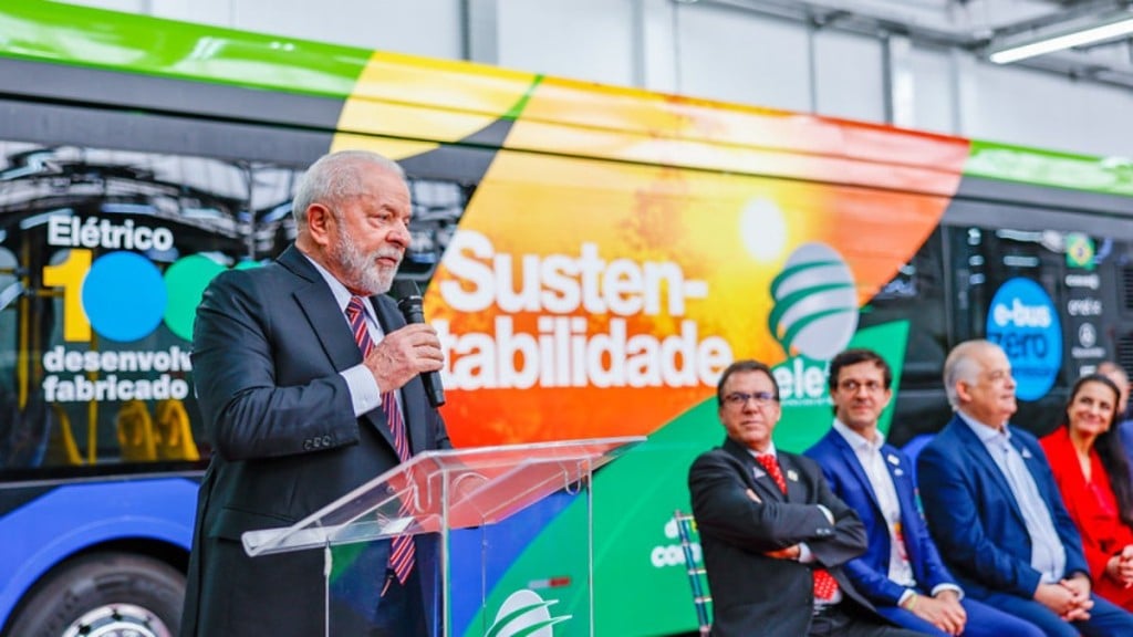 Ricardo Stuckert/PR – 02.06.23 O presidente Lula durante a inauguração da nova linha de produção da Eletra