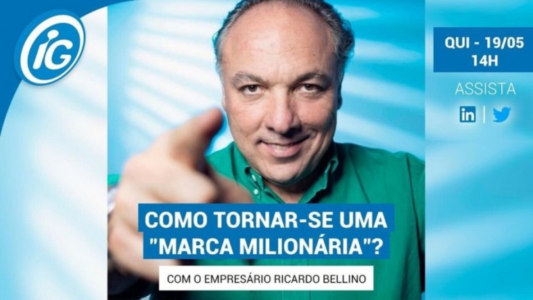 Em live, Ricardo Bellino explica como se tornar uma marca milionária