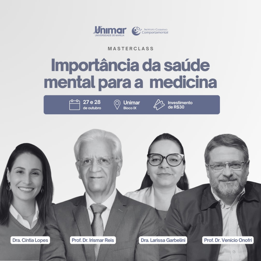 Unimar promove masterclass de saúde mental para médicos e estudantes de Medicina