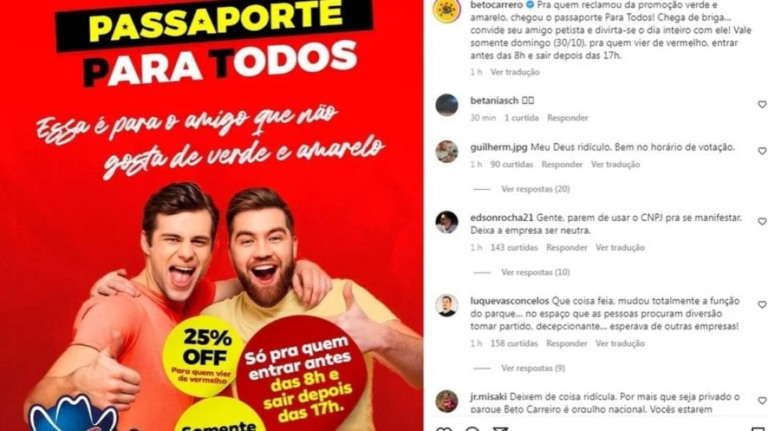 Liminar proíbe Beto Carrero de fazer propaganda eleitoral na internet
