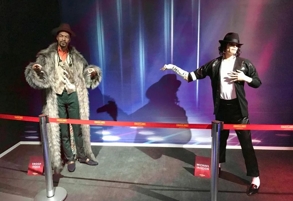 Snoop Dog e Michael Jackson no Dreamland Museu de Cera de Olímpia. Foto: Divulgação/Dreamland