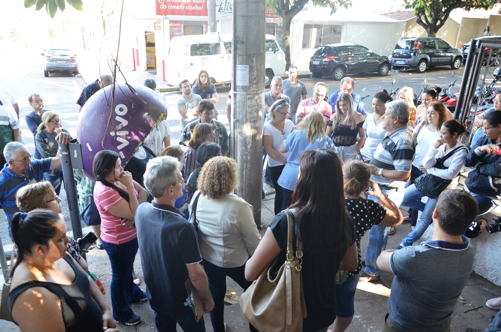 Trabalhadores em greve na Famema – Foto: Tico Batista