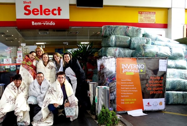 INVERNO SOLIDÁRIO - Posto Fragata incentiva doação de cobertores; veja como participar