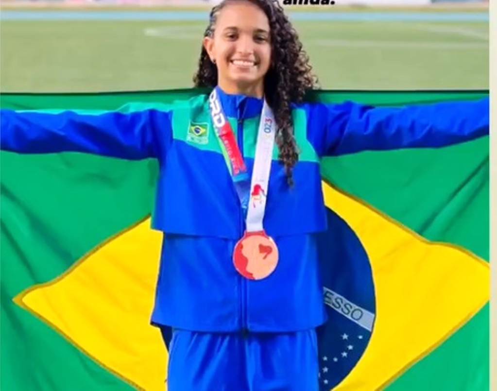 Júlia Marconato, de Marília, conquista bronze no Pan-Americano de Atletismo'