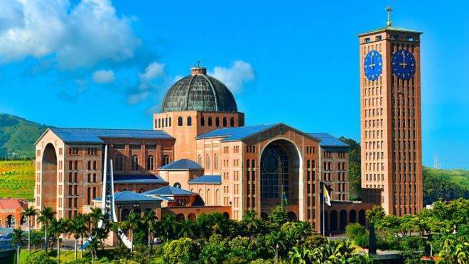 O famoso Santuário Nacional de Aparecida. Foto: Santuário Nacional de Aparecida