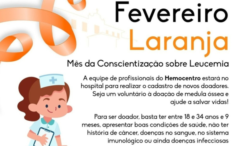 Fevereiro Laranja - Santa Casa de Marília cadastra doadores de medula