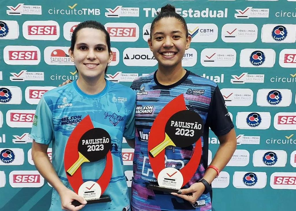 Giovana Marinatto (prata) e Júlia Souza (ouro) fizeram dobradinha de Marília no Paulistão – Divulgação