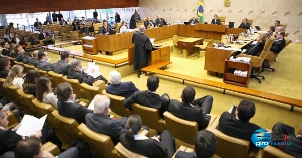 Ministros do STF durante julgamento do Mensalão