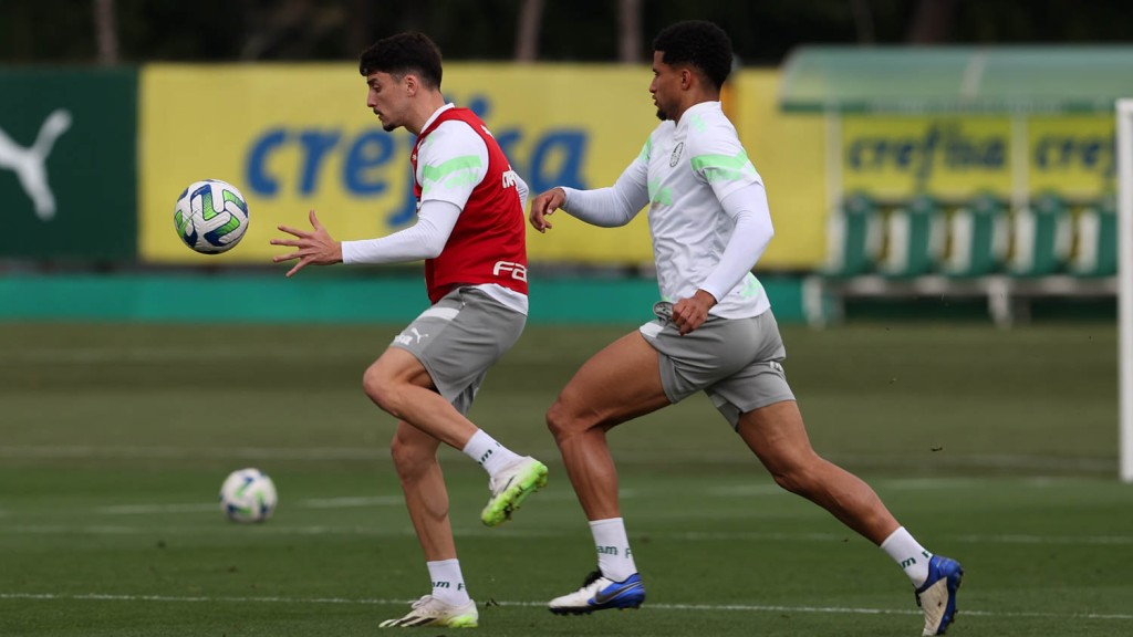 Piquerez e Murilo, durante treinamento na Academia de Futebol | Foto: Cesar