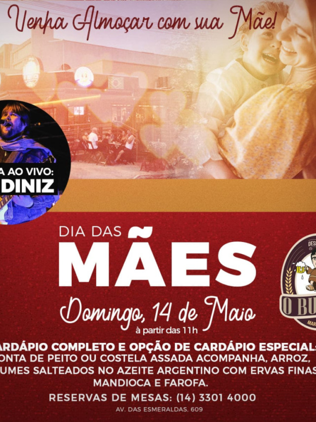 O Buteco Esmeralda faz cardápio especial para Dia das Mães em Marília