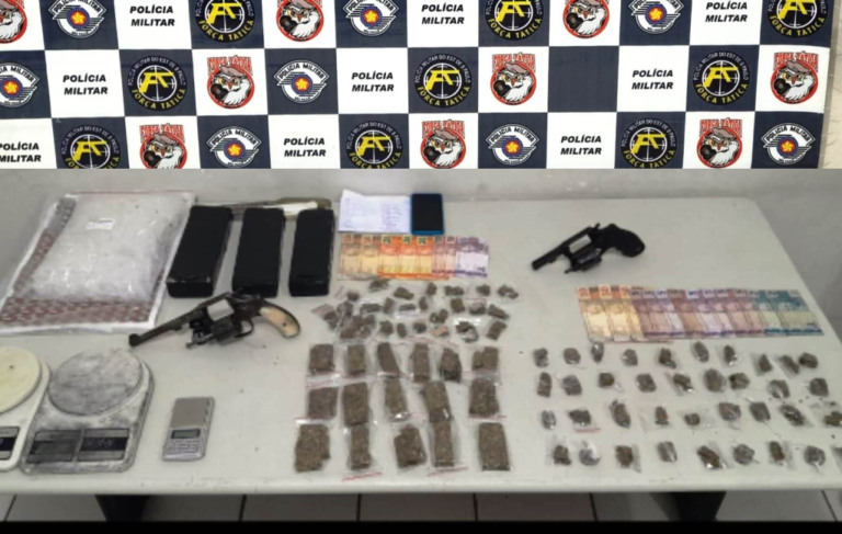 PM apreende drogas e armas com dois adultos e adolescente em Marília