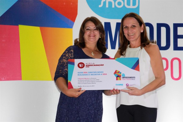 Valéria Evangelista, do projeto Semear, e Esther Gonçalves, diretora de Responsabilidade Social da Apas – Alê Custódio