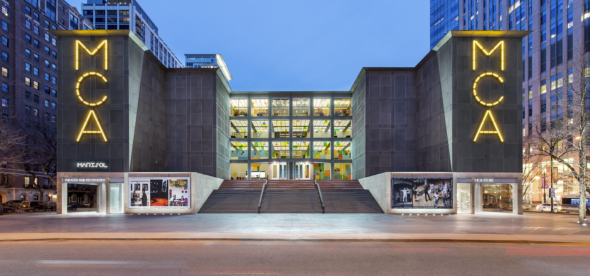 Fachada do Museum of Contemporary Art Chicago, em Chicago, nos Estados Unidos.. Foto: Divulgação