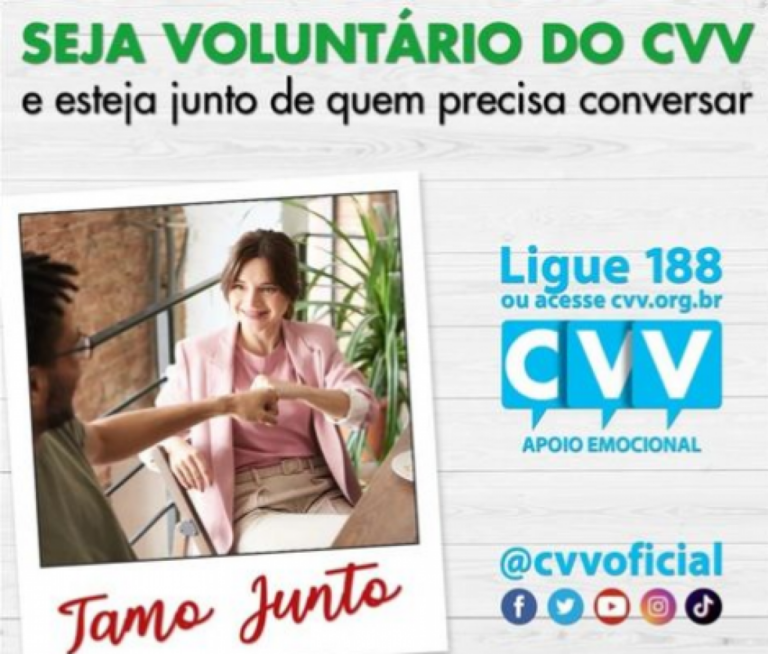 CVV abre cadastro de voluntários para atendimento em Marília