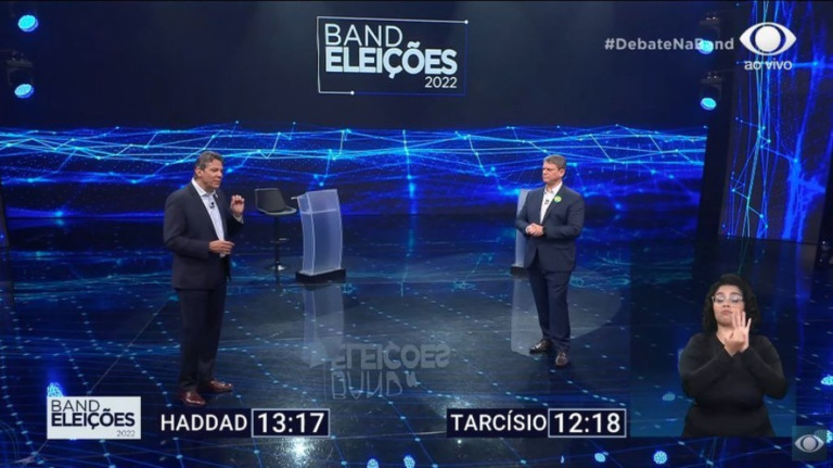 Debate em SP mostra Haddad e Tarcísio mais soltos e em tom civilizado
