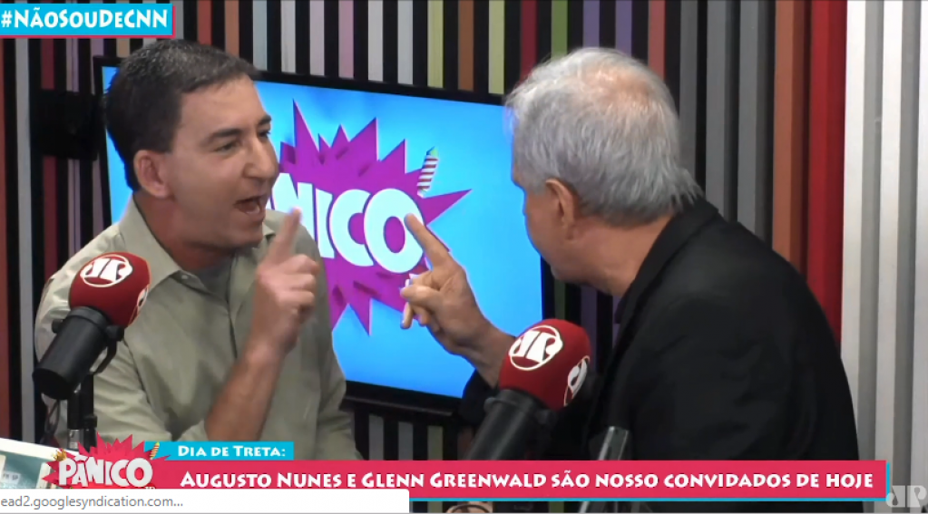 Vídeo - Augusto Nunes agride Greenwald durante entrevista ao Pânico