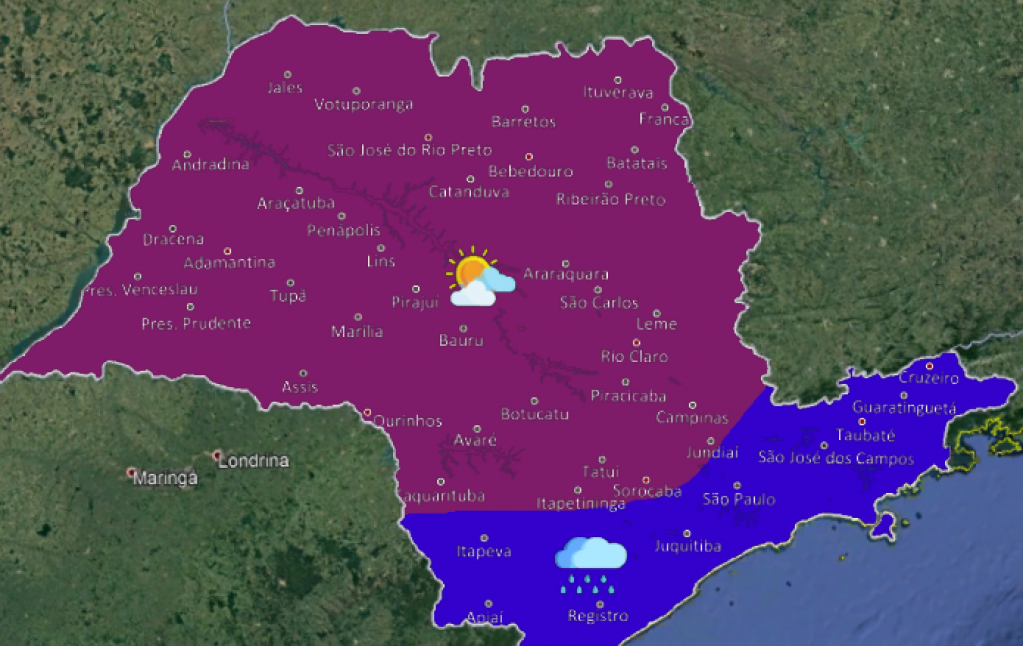 Marília terá quinta fria e nova queda de temperaturas até final do mês