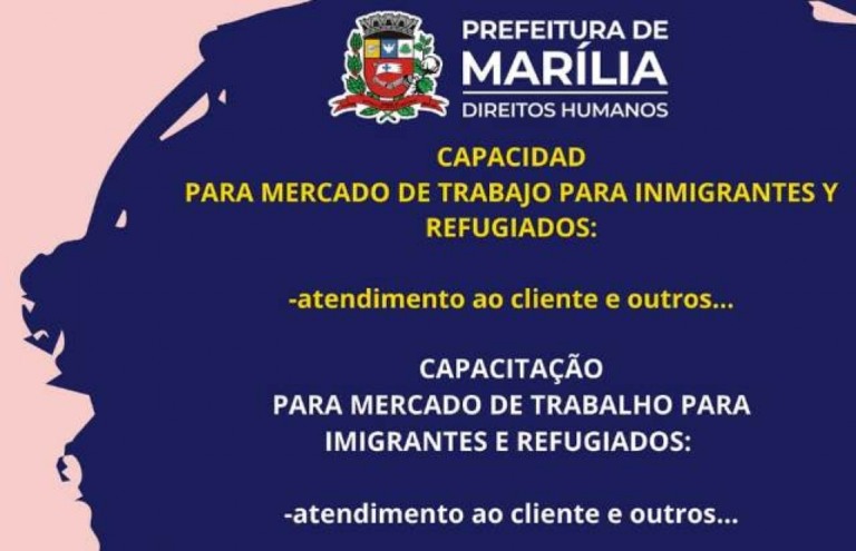 Curso oferece capacitação profissional a imigrantes ou refugiados em Marília