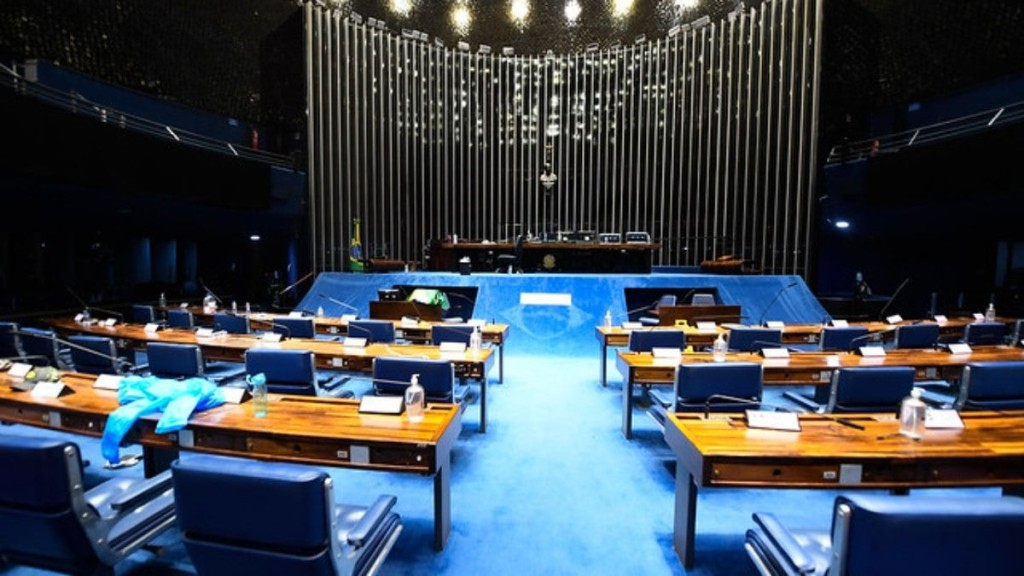 Reprodução: Senado Federal – 06/07/2022 Sessão no Congresso Nacional Reprodução: Senado Federal – 06/07/2022 Sessão no Congresso Nacional
