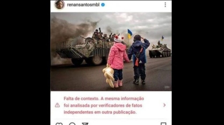 Coordenador do MBL posta foto de 2016 da Ucrânia como se fosse de 2022