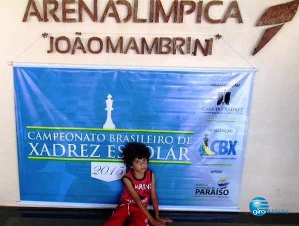 Estudante de Marília é sexto em Campeonato Brasileiro de Xadrez