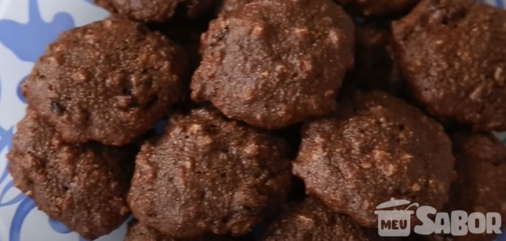 Cookies diet de aveia e chocolate