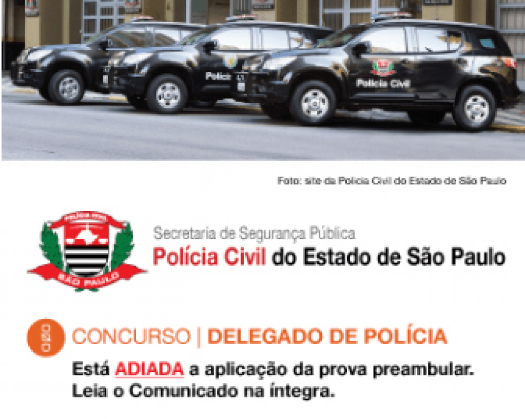 Polícia adia concurso para delegados em SP por causa de greve