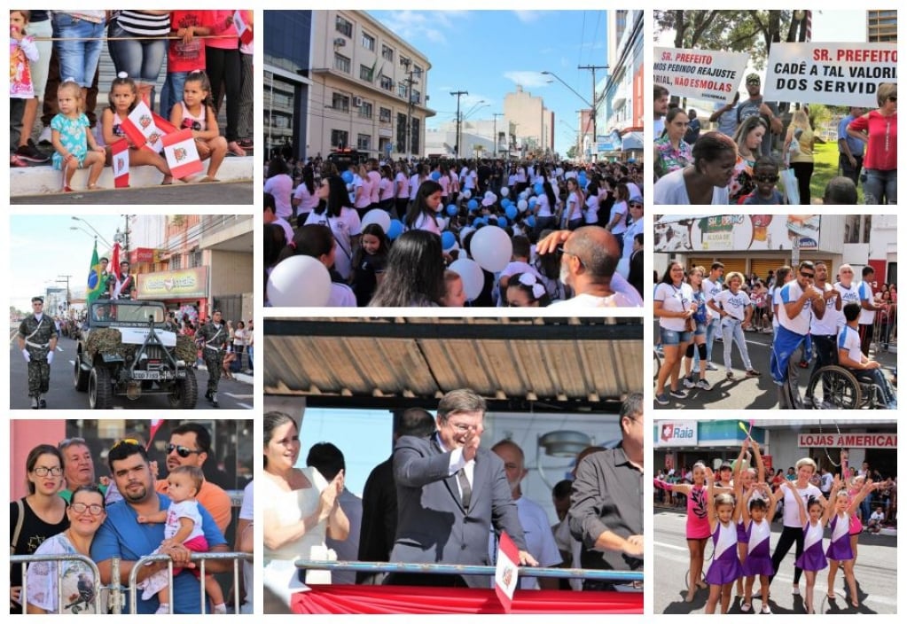 Desfile tem críticas a opositores, diversidade e protesto de servidores