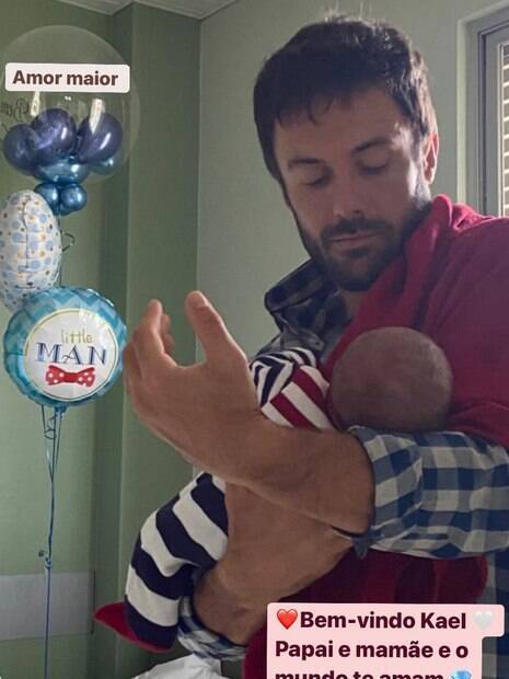 Nasce primeiro filho de Kayky Brito com Tamara Dalcanale
