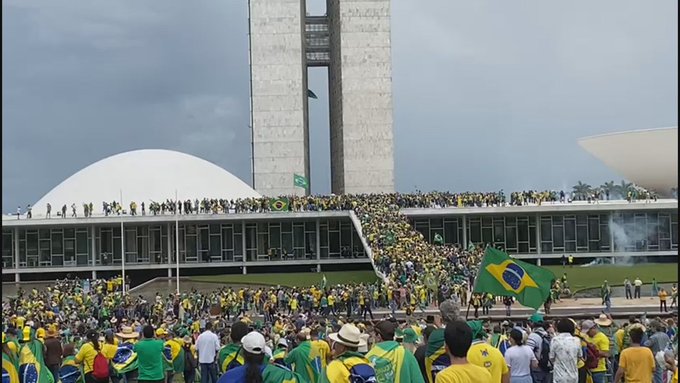 Invasão ao congresso nacional. Foto: Reprodução/Twitter