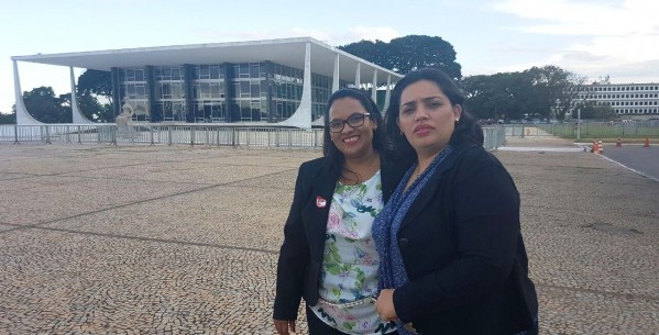 Assessora da superintendência Rosemeire Corrêa de Santana e a diretora financeira e administrativa Maria de Fátima Silva em Brasília – Divulgação