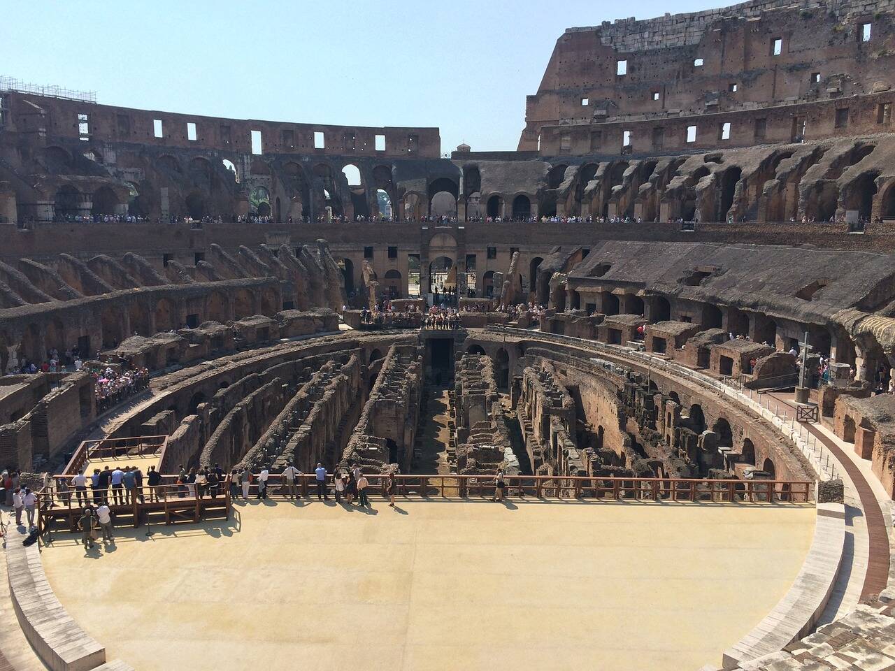 Local onde ficava a arena ao centro do Coliseu. Foto: flanghoff/Pixabay