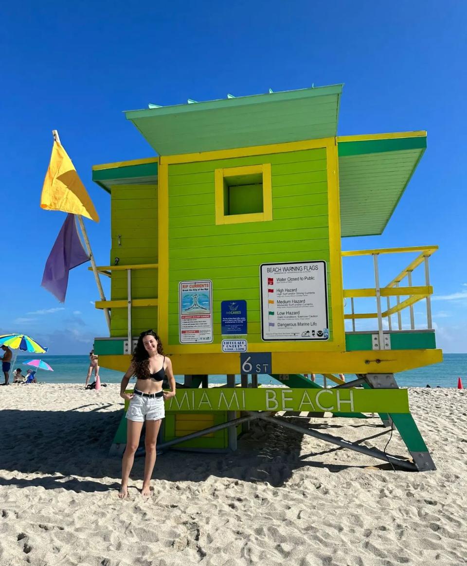 A estudante de engenharia, Paula Moya, em Miami. Foto: Arquivo pessoal