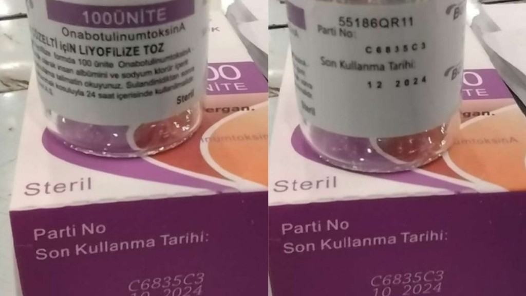 Divulgação/Anvisa Anvisa determinou a apreensão do lote C6835C3 do Botox 100U