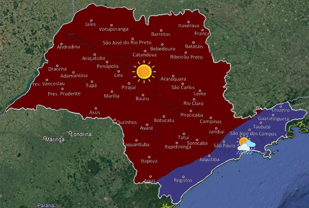 Frio com tempo aberto; veja previsões da meteorologia para a semana em Marília