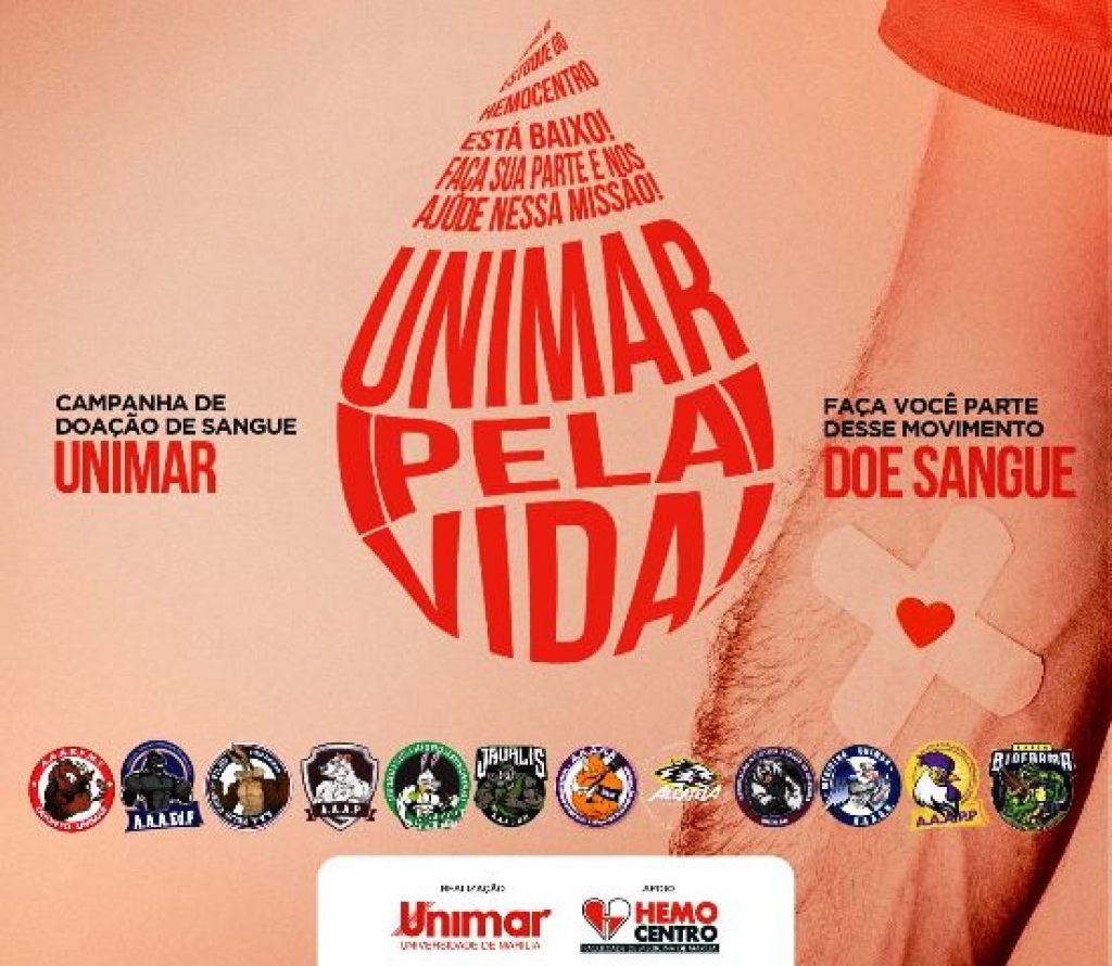 Unimar pela vida – Campanha para doação de sangue une Atléticas em Marília