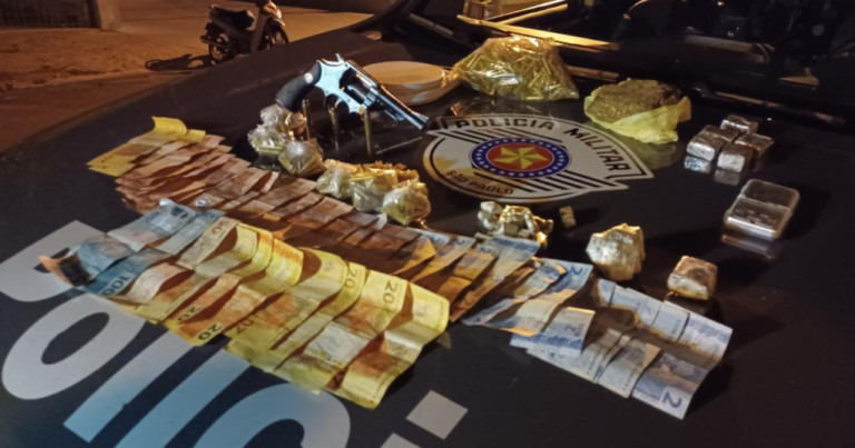 Operação do Baep apreende drogas e arma em Herculândia