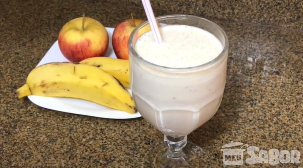 Vitamina de banana e maça