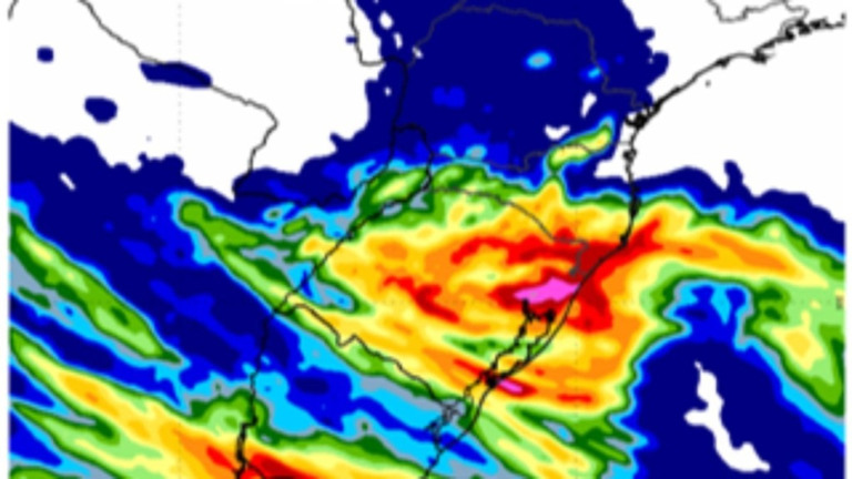 Reprodução/INMET Mapa de acumulado de chuva em 24h no dia 02/09/2023, às 18 UTC (15h)