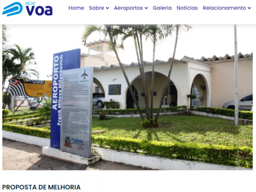 Rede Voa assume aeroporto de Marília e divulga lista de investimentos Rede Voa assume aeroporto de Marília e divulga lista de investimentos